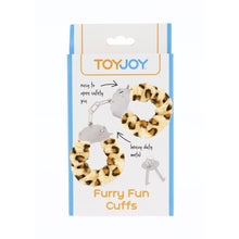 Load image into Gallery viewer, ToyJoy Furry Fun Wrist Cuffs Leopard