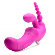 Load image into Gallery viewer, Regal Rider Vibrating Silicone Strapless Strap On Triple G Dildo