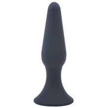 Load image into Gallery viewer, Medium Classic Black Silicone Butt Plug