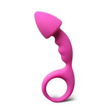 Load image into Gallery viewer, Pink Silicone Curved Comfort Butt Plug