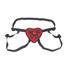 Load image into Gallery viewer, Lux Fetish Red Heart Strap On Harness