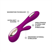 Load image into Gallery viewer, Lelo Soraya Wave Rose Dual Waterproof Rechargeable Vibrator
