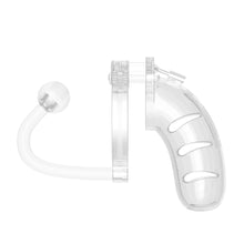 Load image into Gallery viewer, Man Cage 11 Male 4.5 Inch Clear Chastity Cage With Anal Plug