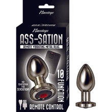 Load image into Gallery viewer, Ass Sation Remote Vibrating Butt Plug Black