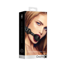 Load image into Gallery viewer, Ouch Breathable Luxury Black Ball Gag