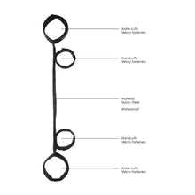 Load image into Gallery viewer, Ouch Spreader Bar With Hand And Ankle Cuffs