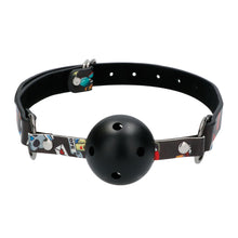 Load image into Gallery viewer, Ouch Breathable Ball Gag With Printed Leather Straps