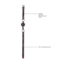 Load image into Gallery viewer, Ouch Breathable Ball Gag With Printed Leather Straps
