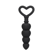 Load image into Gallery viewer, Ouch Silicone Anal Love Beads Black