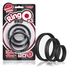 Load image into Gallery viewer, Screaming O RingO Pro X3 Cock Rings Black