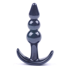 Load image into Gallery viewer, Small Black Beaded Anal Plug