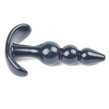 Load image into Gallery viewer, Small Black Beaded Anal Plug