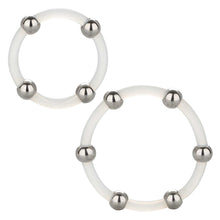 Load image into Gallery viewer, Steel Beaded Silicone Ring Set