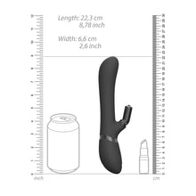 Load image into Gallery viewer, Vive Chou Double Action Interchangeable Rabbit Vibrator Black
