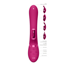 Load image into Gallery viewer, Vive Chou Double Action Interchangeable Rabbit Vibrator Pink