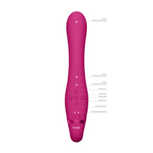 Load image into Gallery viewer, Vive Suki Triple Action Strapless Strap On Vibrator Pink