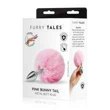 Load image into Gallery viewer, Furry Tales Pink Bunny Tail Butt Plug