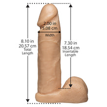 Load image into Gallery viewer, 8 Inch Realistic Cock Attachment - Vac-U-Lock - Flesh Pink