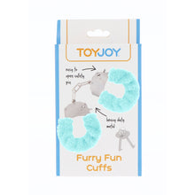 Load image into Gallery viewer, ToyJoy Furry Fun Wrist Cuffs Aqua

