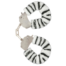 Load image into Gallery viewer, ToyJoy Furry Fun Wrist Cuffs Zebra