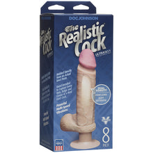 Load image into Gallery viewer, The Realistic Cock 8 Inch Vibrating Dildo Flesh Pink
