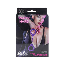 Load image into Gallery viewer, Lola Party Hard Suppression Silicone Handcuffs Purple
