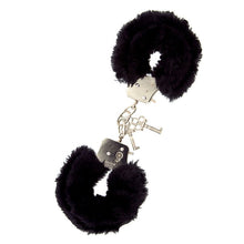 Load image into Gallery viewer, Black Furry Metal Handcuffs
