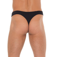 Load image into Gallery viewer, Mens Black G-String With Zipper On Pouch

