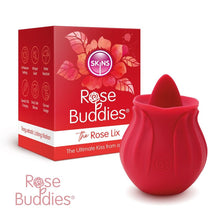 Load image into Gallery viewer, Skins Rose Buddies The Rose Flix Clitoral Massager Red