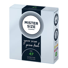 Load image into Gallery viewer, Mister Size 47mm Your Size Pure Feel Condoms 3 Pack
