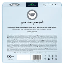 Load image into Gallery viewer, Mister Size 47mm Your Size Pure Feel Condoms 36 Pack