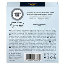 Load image into Gallery viewer, Mister Size 53mm Your Size Pure Feel Condoms 3 Pack