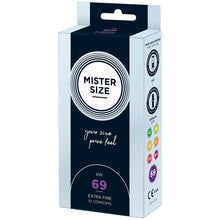Load image into Gallery viewer, Mister Size 69mm Your Size Pure Feel Condoms 10 Pack