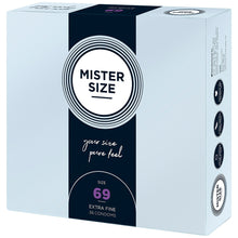 Load image into Gallery viewer, Mister Size 69mm Your Size Pure Feel Condoms 36 Pack
