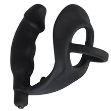 Load image into Gallery viewer, Black Velvets Cock Ring And Vibrating Anal Plug