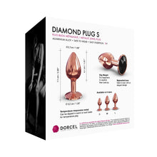 Load image into Gallery viewer, Dorcel Diamond Butt Plug Rose Gold Small