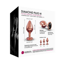 Load image into Gallery viewer, Dorcel Diamond Butt Plug Rose Gold Medium