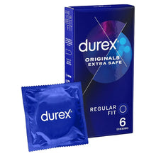 Load image into Gallery viewer, Durex Extra Safe Regular Fit Condoms 6 Pack
