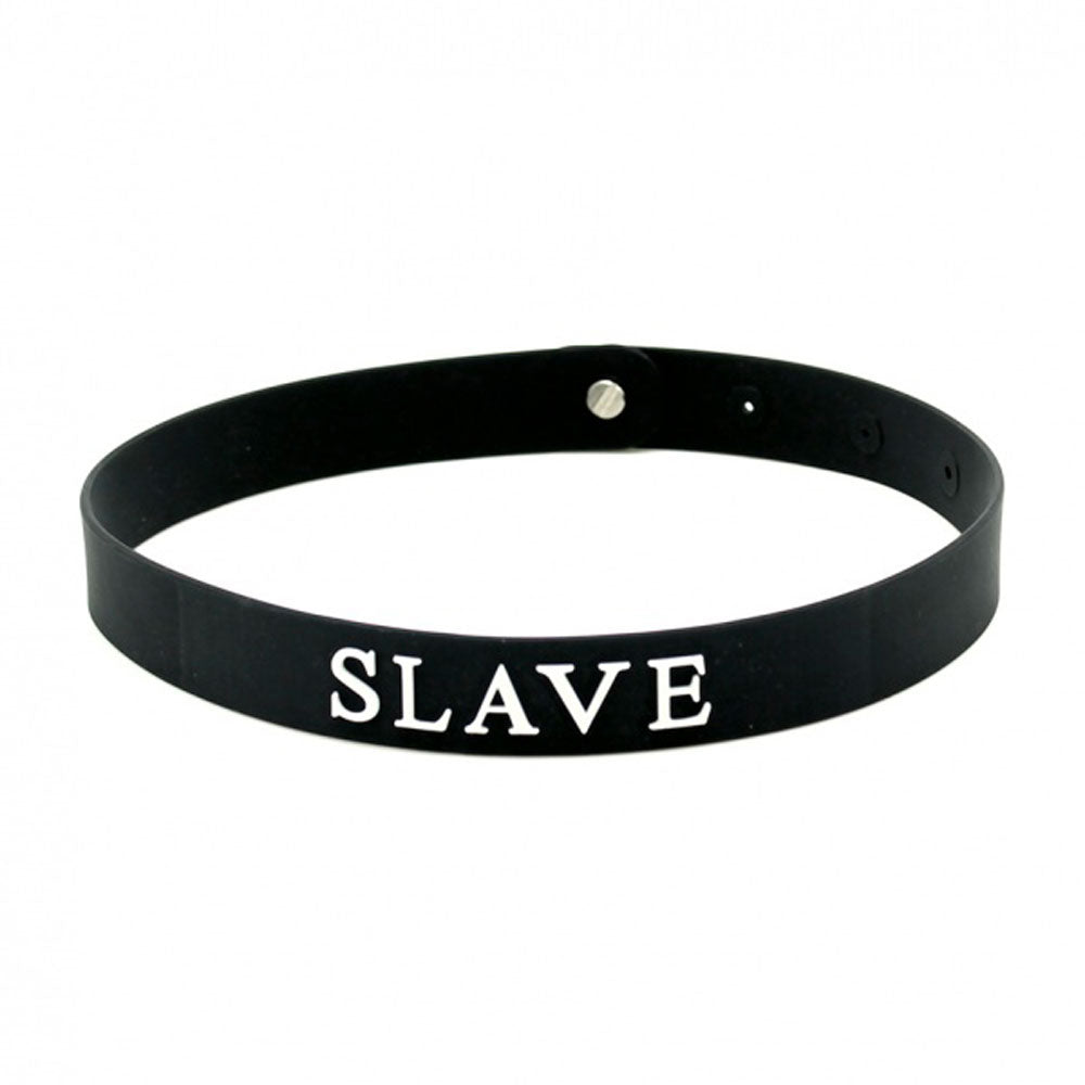 Black Silicone Slave BDSM Collar