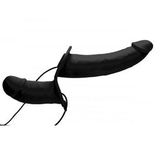 Load image into Gallery viewer, Power Pegger Silicone Vibrating Double Dildo With Harness