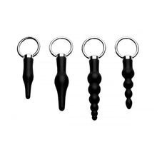 Load image into Gallery viewer, Master Series 4 Piece Silicone Anal Ringed Rimmer Set
