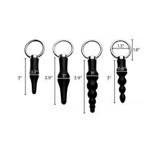 Load image into Gallery viewer, Master Series 4 Piece Silicone Anal Ringed Rimmer Set
