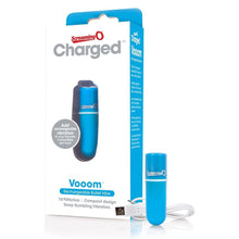 Load image into Gallery viewer, Screaming O Charged Vooom Rechargeable Bullet Blue