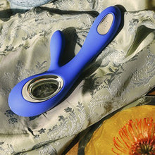 Load image into Gallery viewer, Lelo Soraya Wave Midnight Blue Dual Rechargeable Vibrator