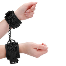 Load image into Gallery viewer, Ouch Luxury Black Hand Cuffs