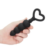 Load image into Gallery viewer, Ouch Silicone Anal Love Beads Black
