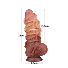 Load image into Gallery viewer, Extreme Dildo With Rope Pattern - Lovetoy Brand - 20 Inch
