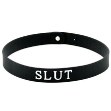Load image into Gallery viewer, Black Silicone Slut BDSM Collar
