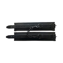 Load image into Gallery viewer, Rouge Padded Leather Ankle Cuffs Black