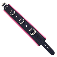 Load image into Gallery viewer, Rouge Garments Black And Pink Padded BDSM Collar
